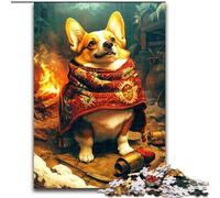 Jigsaws Puzzles 1000 Pieces for Teenagers Gifts Happy Corgi,Train Your Brain And Hands Gifts for Friends And Family 38x26cm