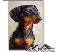 Jigsaws Puzzles 1000 Pieces for Teenagers Gifts Happy Dachshund, Learning Educational Is Ideal As A Gift for The Whole Family (Size 26x38cm)