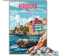 Jigsaws Puzzles 1000 Pieces for Teenagers Gifts Havana Cuba, Learning Educational Toys Unique Birthday And Gifts for Age 14+ 50x75cm