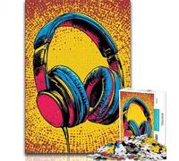Jigsaws Puzzles 1000 Pieces for Teenagers Gifts Headphone Art,Learning Educational Toys Family Games Educational Game for Birthday,Chrismas (75x50cm)