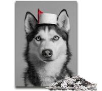 Jigsaws Puzzles 1000 Pieces for Teenagers Gifts Husky Playing with Toilet Paper Relax Games Educational Game for Birthday, Chrismas for And Age 14 Years Up 50x75cm
