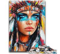 Jigsaws Puzzles 1000 Pieces for Teenagers Gifts Indian Princess 1000 Piece Puzzle,Perfect for Game Nights, Colorful Toy for Home Gift (75x50cm)