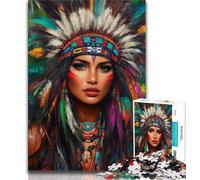 Jigsaws Puzzles 1000 Pieces for Teenagers Gifts Indian Princess Teenager Jigsaw,Vibrant And Unique Design Relaxing & Challenging Puzzle Experience 26x38cm
