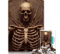 Jigsaws Puzzles 1000 Pieces for Teenagers Gifts Indian Skull Puzzles,Game Toys Every Piece Is Unique - Challenging Family Fun Game (size 75x50cm)