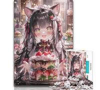 Jigsaws Puzzles 1000 Pieces for Teenagers Gifts Japanese Anime Girl,Family Game Stress Reliever Difficult Challenge Suitable for Couples (38x26cm)