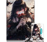 Jigsaws Puzzles 1000 Pieces for Teenagers Gifts Japanese Anime Girl,Help The Brain Exercise Addictive Toys to Cultivate Patience Enhance Memory 38X26CM