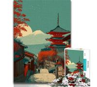 Jigsaws Puzzles 1000 Pieces for Teenagers Gifts Japanese Style Temple 1000 Piece Puzzle,Educational Stress Relief Toy Gifts for Friends And Family 75x50cm