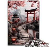 Jigsaws Puzzles 1000 Pieces for Teenagers Gifts Japanese Temple, Toys Educational Games Stress Relieving Parent-child Interaction 26X38CM
