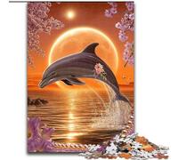 Jigsaws Puzzles 1000 Pieces for Teenagers Gifts Jumping Dolphin Toys Educational Games Stress Relieving Unique Home Decor And Gifts (size 26x38cm)
