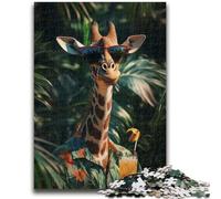 Jigsaws Puzzles 1000 Pieces for Teenagers Gifts Jungle Giraffe Help The Brain Exercise Addictive Toys to Cultivate Patience A Work of Art 50x75cm