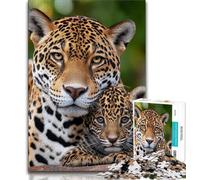 Jigsaws Puzzles 1000 Pieces for Teenagers Gifts Jungle Leopard 1000 Piece Puzzle,Suitable for Desktop Decoration for And Age 14 (size 38x26cm)