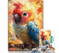 Jigsaws Puzzles 1000 Pieces for Teenagers Gifts Jungle Parrot Puzzles,Quiz Game for Is Ideal As A Gift for The Whole Family 38x26cm
