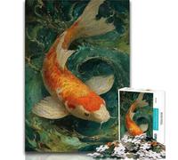 Jigsaws Puzzles 1000 Pieces for Teenagers Gifts Koi,Learning Educational Toys Family Games Educational Game for Birthday,Chrismas (75x50cm)