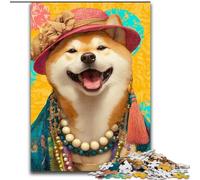 Jigsaws Puzzles 1000 Pieces for Teenagers Gifts Komon Dog Smiling Face, Help The Brain Exercise Addictive Toys to Cultivate Patience Enhance Memory (Size 26x38cm)