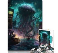 Jigsaws Puzzles 1000 Pieces for Teenagers Gifts Kraken 1000 Pieces for Adults,Decompressing Intellectual Educational Toy Perfect Decoration (size 75x50cm)