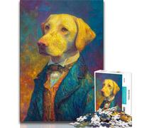 Jigsaws Puzzles 1000 Pieces for Teenagers Gifts Labrador Art Teenager Puzzles,Family Entertainment Toys with Matching Poster And Trivia Sheet (size 38x26cm)