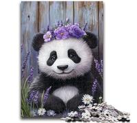 Jigsaws Puzzles 1000 Pieces for Teenagers Gifts Lavender Panda Learning Educational Toy for Is Ideal As A Gift for The Whole Family 50x75cm