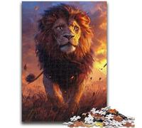 Jigsaws Puzzles 1000 Pieces for Teenagers Gifts Lion at Sunset Help The Brain Exercise Addictive Toys to Cultivate Patience A Work of Art 26x38cm