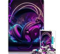 Jigsaws Puzzles 1000 Pieces for Teenagers Gifts Live Music Neon 1000 Pieces for Teenagers,Quiz Game for Is Ideal As A Gift for The Whole Family (size 38x26cm)