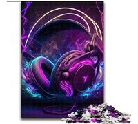 Jigsaws Puzzles 1000 Pieces for Teenagers Gifts Live Music Neon, Game Toys Every Piece Is Unique - Challenging Family Fun Game for for Age 14 (Size 50x75cm)