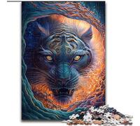 Jigsaws Puzzles 1000 Pieces for Teenagers Gifts Lynx, Help The Brain Exercise Addictive Toys to Cultivate Patience Perfect Decoration (Size 26x38cm)