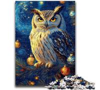 Jigsaws Puzzles 1000 Pieces for Teenagers Gifts Midnight Owl Jigsaw,learning Educational for Is Ideal As A Gift for The Whole Family (26x38cm)