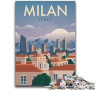 Jigsaws Puzzles 1000 Pieces for Teenagers Gifts Milan for Age 14+ Quiz Game Fun at Home Activities, Birthday Present,Travel Gifts (size 50x70cm)