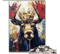 Jigsaws Puzzles 1000 Pieces for Teenagers Gifts Moose Art, Help The Brain Exercise Addictive Toys to Cultivate Patience Perfect Decoration (Size 50x75cm)
