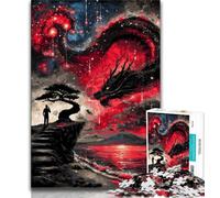 Jigsaws Puzzles 1000 Pieces for Teenagers Gifts Mysterious Dragon 1000 Piece Puzzle,family Fun Games Is Ideal As A Gift for The Whole Family (size 38x26cm)