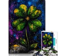 Jigsaws Puzzles 1000 Pieces for Teenagers Gifts Mysterious Four-Leaf Clover,Challenging Game Toys Wall Decoration Unique Birthday And Xmas Gifts 75x50cm