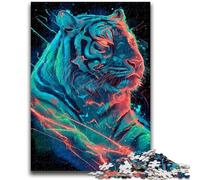 Jigsaws Puzzles 1000 Pieces for Teenagers Gifts Mysterious Tiger Challenging Game And Family Play Educational Game for Birthday, Chrismas 50x75cm