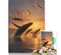 Jigsaws Puzzles 1000 Pieces for Teenagers Gifts Mysterious Whale Puzzles,Game Toys Every Piece Is Unique - Challenging Family Fun Game (size 75x50cm)