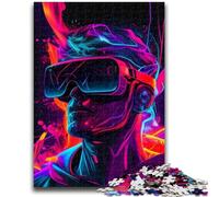Jigsaws Puzzles 1000 Pieces for Teenagers Gifts Neon Man AI Learning Educational Toy for Is Ideal As A Gift for The Whole Family 50x75cm
