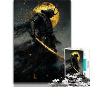 Jigsaws Puzzles 1000 Pieces for Teenagers Gifts Neon Samurai Warrior War,Learning Educational Toys Family Games Educational Game for Birthday,Chrismas (38x26cm)