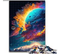 Jigsaws Puzzles 1000 Pieces for Teenagers Gifts Neon Space Planets, Suitable for Ages 14 And Up Home Decor Deal As Gifts for The Whole Family (Size 26x38cm)