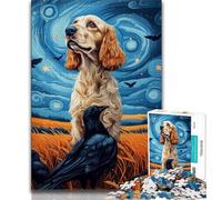 Jigsaws Puzzles 1000 Pieces for Teenagers Gifts Night Sky Dachshund 1000 Pieces for Adults,Educational Games Home Decoration Suitable for Desktop Decoration (size 75x50cm)