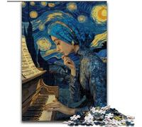 Jigsaws Puzzles 1000 Pieces for Teenagers Gifts Night Sky Piano, Decompressing Intellectual Educational Toy Is Ideal As Gifts for The Whole Family (Size 26x38cm)