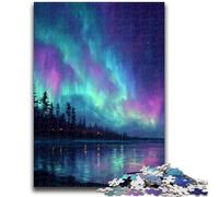 Jigsaws Puzzles 1000 Pieces for Teenagers Gifts Northern Lights for And 14 Years And over Anti-Stress Toys Christmas Birthday Gift 50x75cm