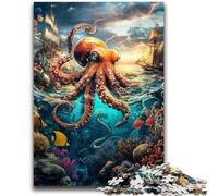 Jigsaws Puzzles 1000 Pieces for Teenagers Gifts Ocean Octopus 1000 Piece Jigsaw,Unique Birthday And Gifts for Age 14 Years Up (38x26cm)