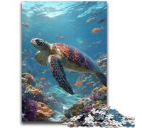 Jigsaws Puzzles 1000 Pieces for Teenagers Gifts Ocean Turtle Relax Games Educational Game for Birthday, Chrismas for And Age 14 Years Up 26x38cm