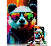 Jigsaws Puzzles 1000 Pieces for Teenagers Gifts Panda PopArt Animal Puzzles,Game Toys Every Piece Is Unique - Challenging Family Fun Game (size 38x26cm)