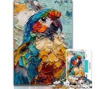 Jigsaws Puzzles 1000 Pieces for Teenagers Gifts Parrot Oil Painting,Toys Educational Games Stress Relieving Unique Home Decor And Gifts (38x26cm)