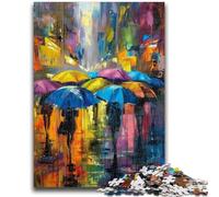 Jigsaws Puzzles 1000 Pieces for Teenagers Gifts People in The Rain Adult Puzzles,Decompressing Intellectual Educational Toy Perfect Decoration (38x26cm)