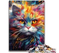 Jigsaws Puzzles 1000 Pieces for Teenagers Gifts Persian Cat Puzzles,Quiz Game for Is Ideal As A Gift for The Whole Family (26x38cm)