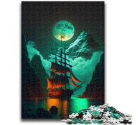Jigsaws Puzzles 1000 Pieces for Teenagers Gifts Pirate Ship Learning Educational Toy for Is Ideal As A Gift for The Whole Family 50x75cm