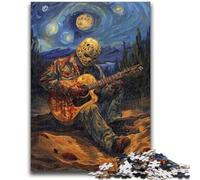 Jigsaws Puzzles 1000 Pieces for Teenagers Gifts Playing Guitar Under The Stars for Age 14+ Quiz Game Fun at Home Activities, Birthday Present,Travel Gifts 50x75cm