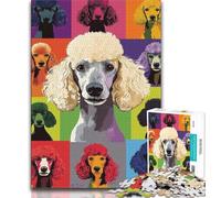Jigsaws Puzzles 1000 Pieces for Teenagers Gifts Poodle Collage Teenager Puzzles,Family Entertainment Toys with Matching Poster And Trivia Sheet (size 38x26cm)