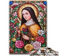 Jigsaws Puzzles 1000 Pieces for Teenagers Gifts Portrait of Mary The Mother for And 14 Years And over Anti-Stress Toys Christmas Birthday Gift 26x38cm
