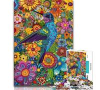 Jigsaws Puzzles 1000 Pieces for Teenagers Gifts Psychedelic Animal Hummingbird Teenager Jigsaw,Stress Reliever Staycation Kill Time Home Decoration Toys 38x26cm