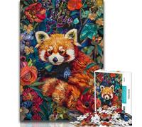 Jigsaws Puzzles 1000 Pieces for Teenagers Gifts Psychedelic Animal Red Panda 1000 Pieces for Teenagers,Stress Reliever Staycation Kill Time Parent-child Interaction (size 75x50cm)